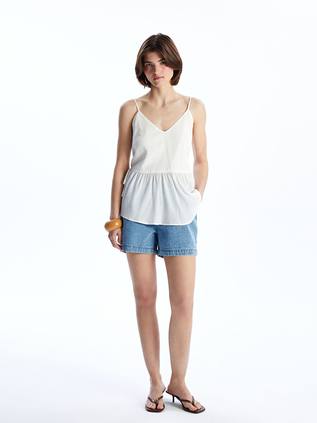 LCW Vision Bluza sa V izrezom i bretelama -S5L735Z8-FDU