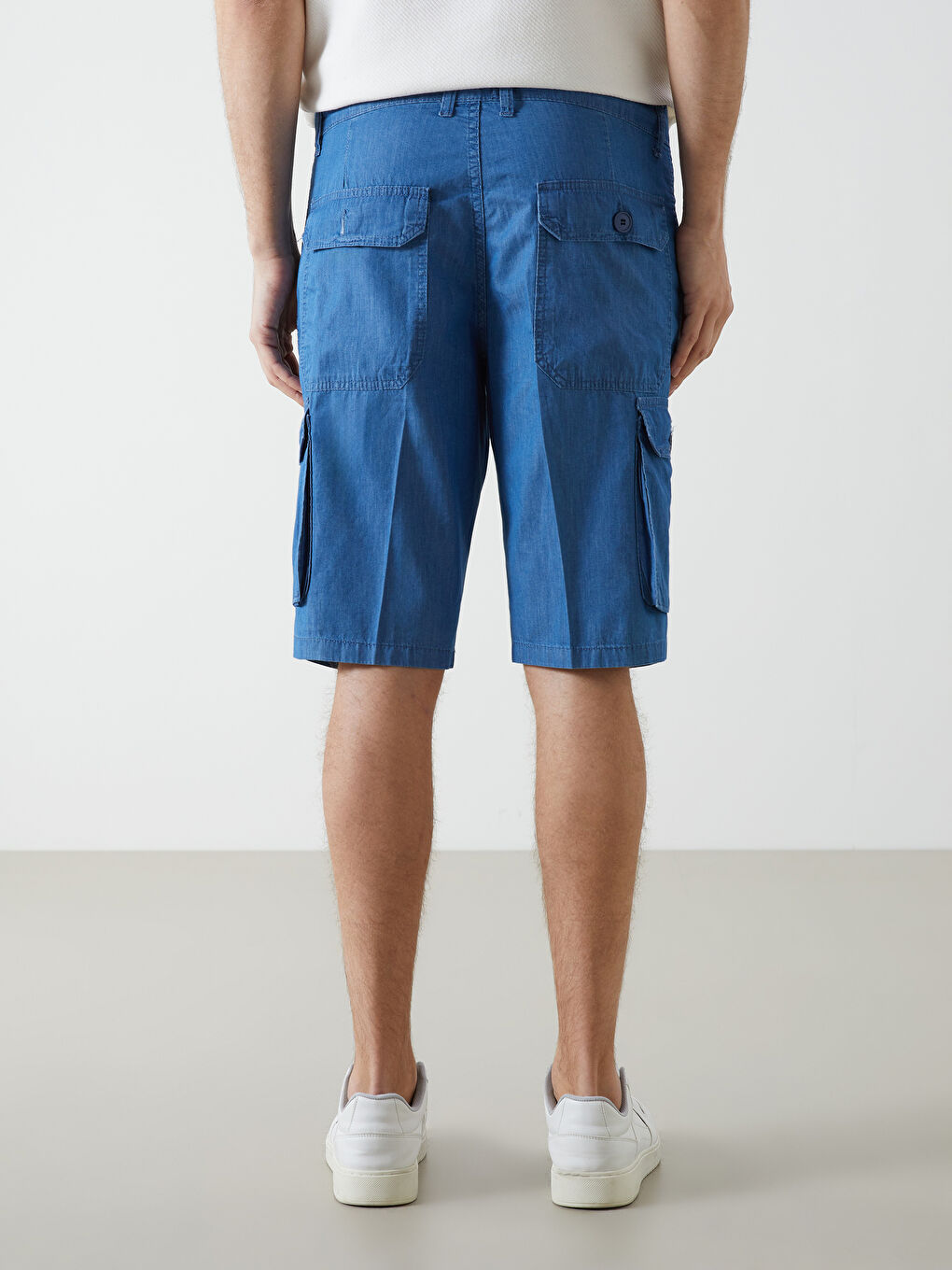 Mavi Standart Kalıp Erkek Kargo Şort-3