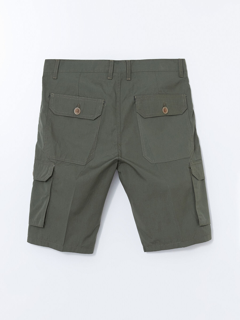 Yeşil Standart Kalıp Erkek Kargo Şort-1