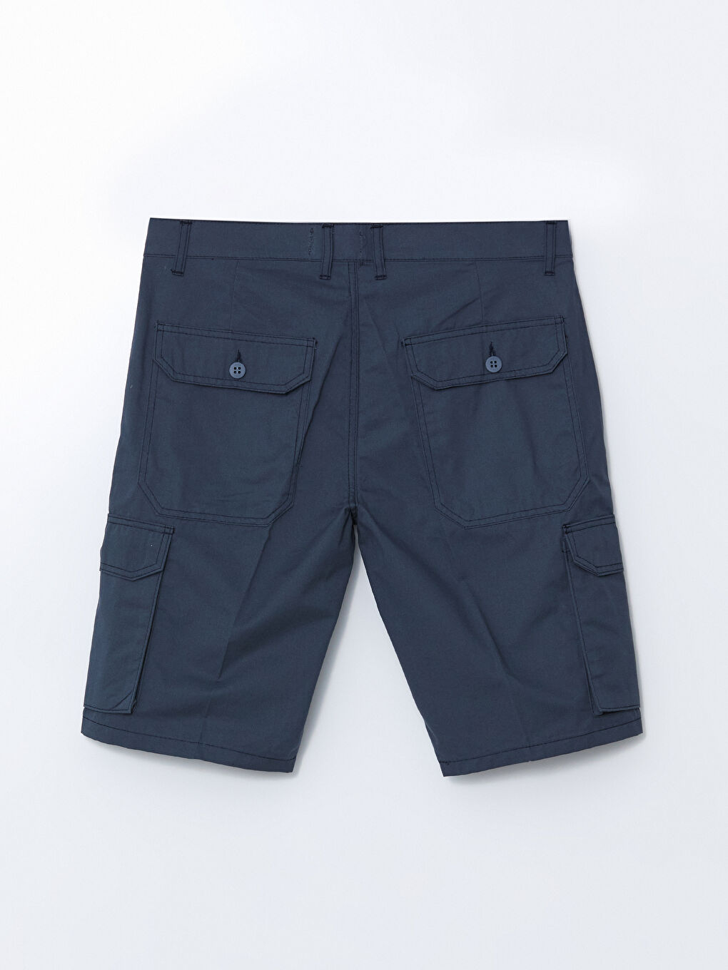 İndigo Standart Kalıp Erkek Kargo Şort-5