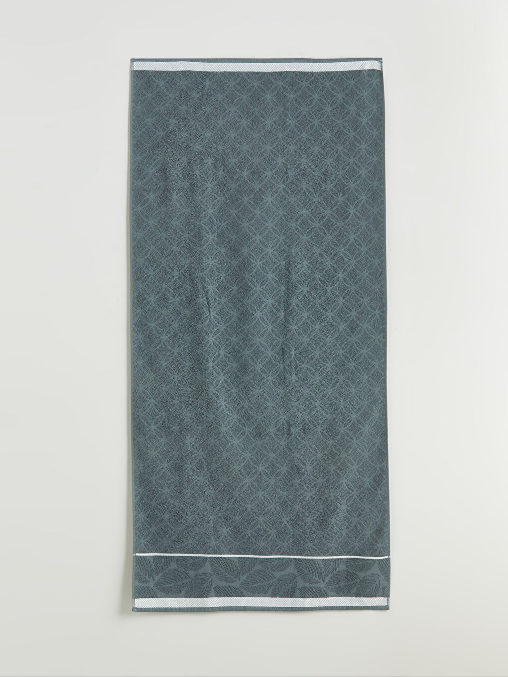 Turkuaz Baskılı Erkek Plaj Havlusu 70x140 cm-1