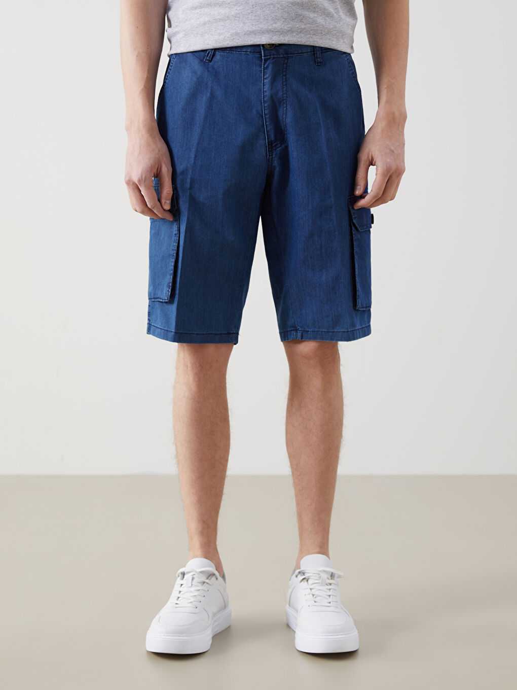 Mavi Standart Kalıp Erkek Kargo Şort-1