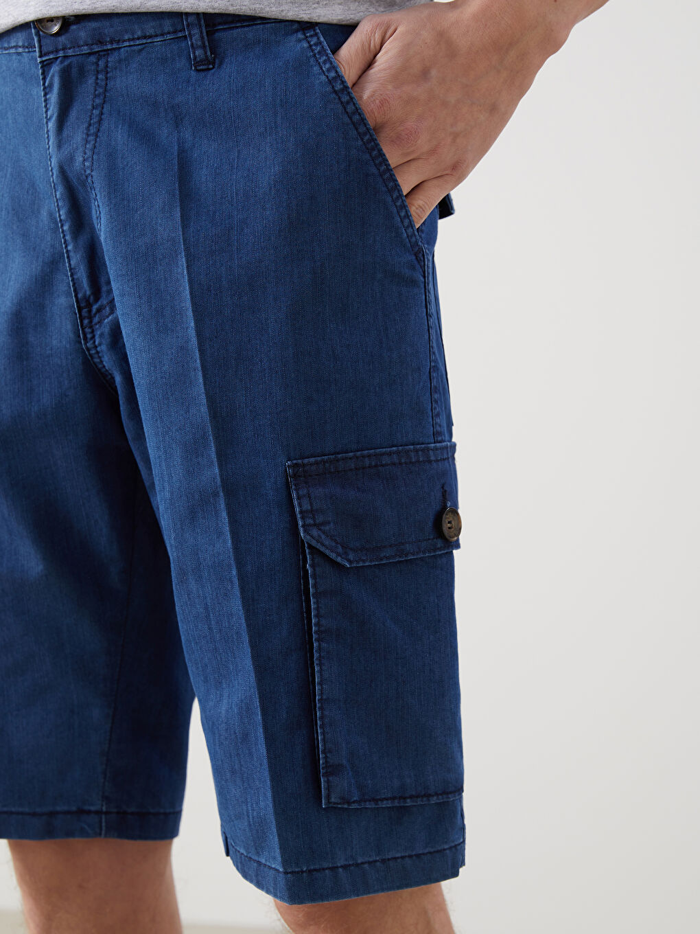 Mavi Standart Kalıp Erkek Kargo Şort-2