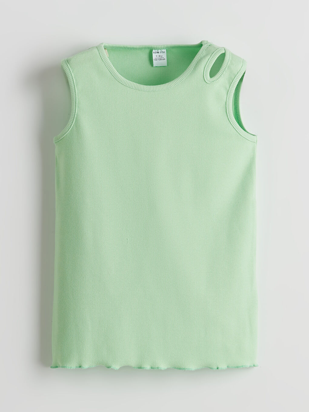 Yeşil Bisiklet Yaka Kız Çocuk Atlet ve Tayt 2'li-1