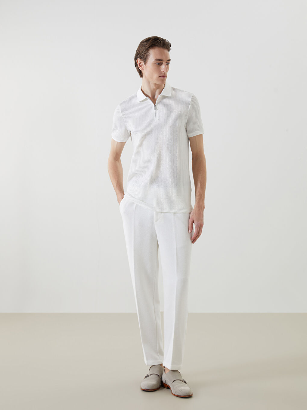 Polo Neck Short Sleeve Men's T-Shirt -S5L763Z8-R9J