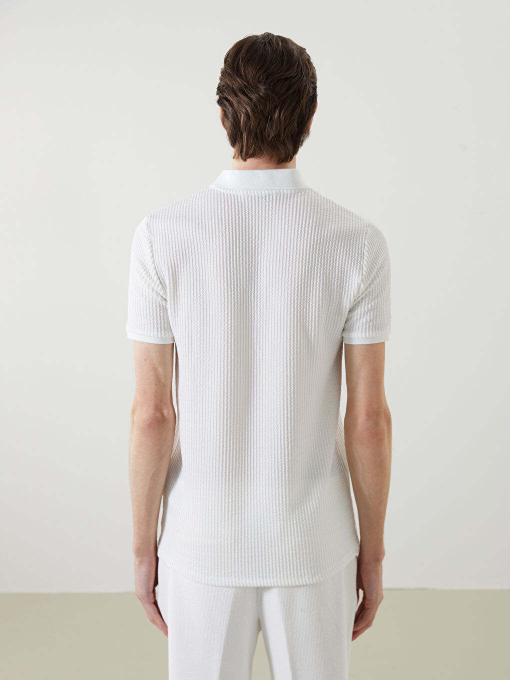 Polo Neck Short Sleeve Men's T-Shirt -S5L763Z8-R9J