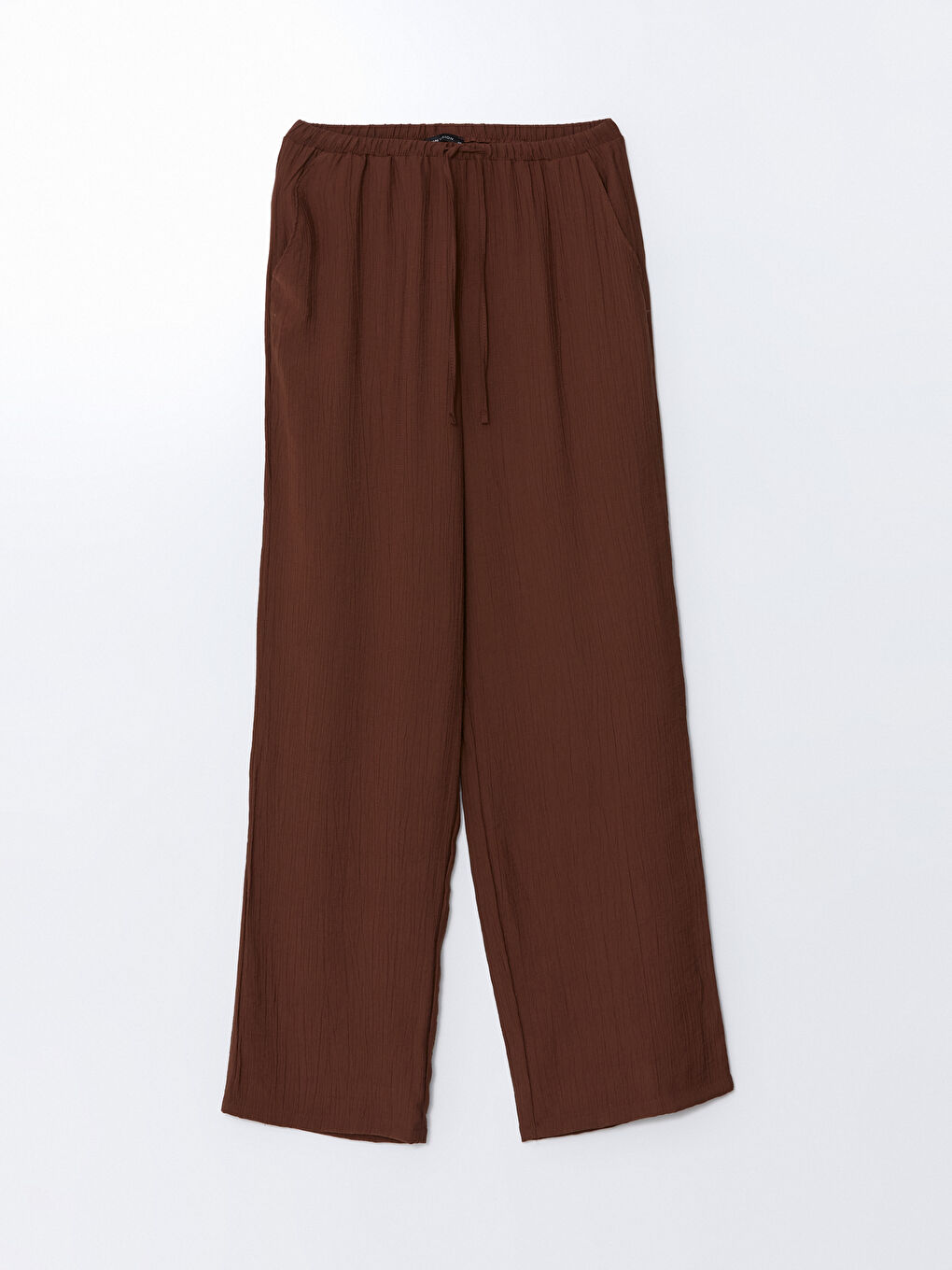 Elastic Waist Textured Women's Trousers -S5L764Z8-JSE