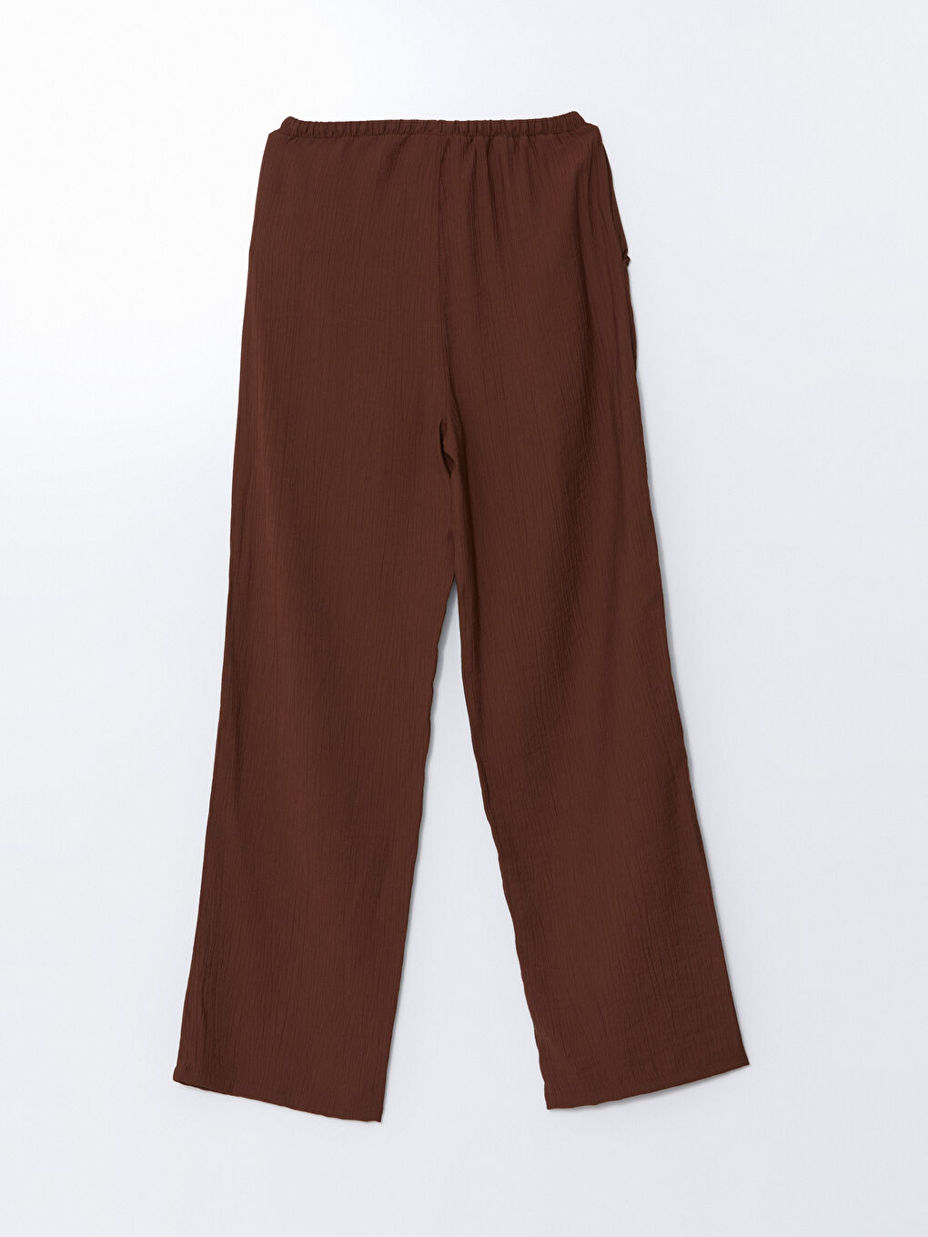 Elastic Waist Textured Women's Trousers -S5L764Z8-JSE