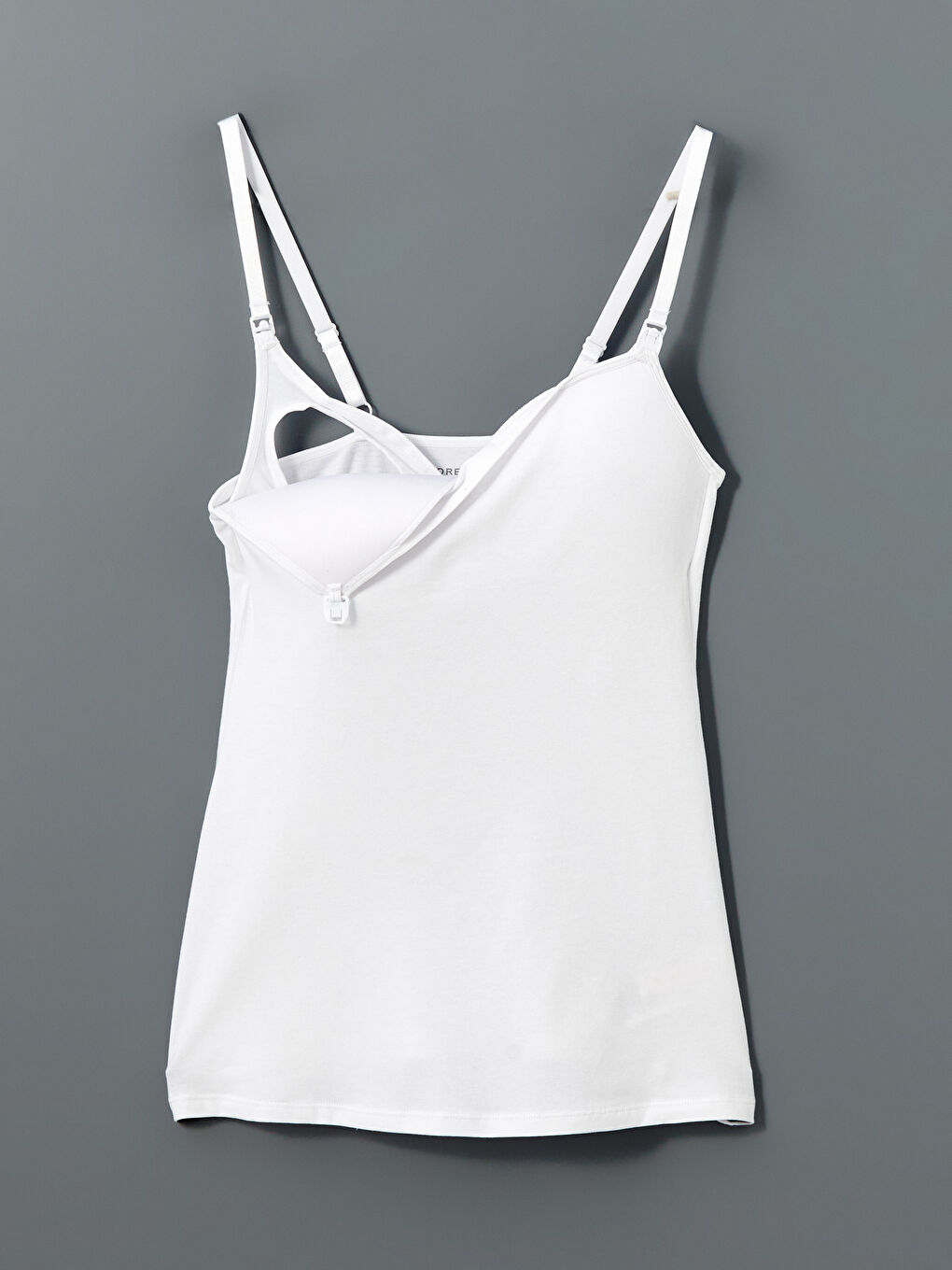 LCW DREAM U-Neck Plain Strappy Maternity Nursing Tank Top -W56507Z8-FFB