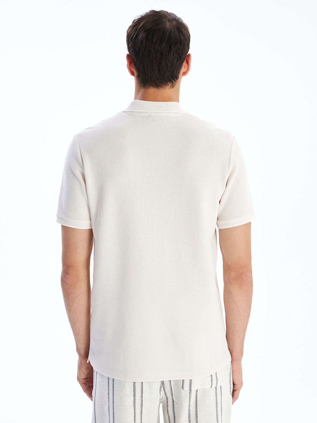 LCW Vision Polo Neck Men's Textured T-Shirt -S5L767Z8-VDJ