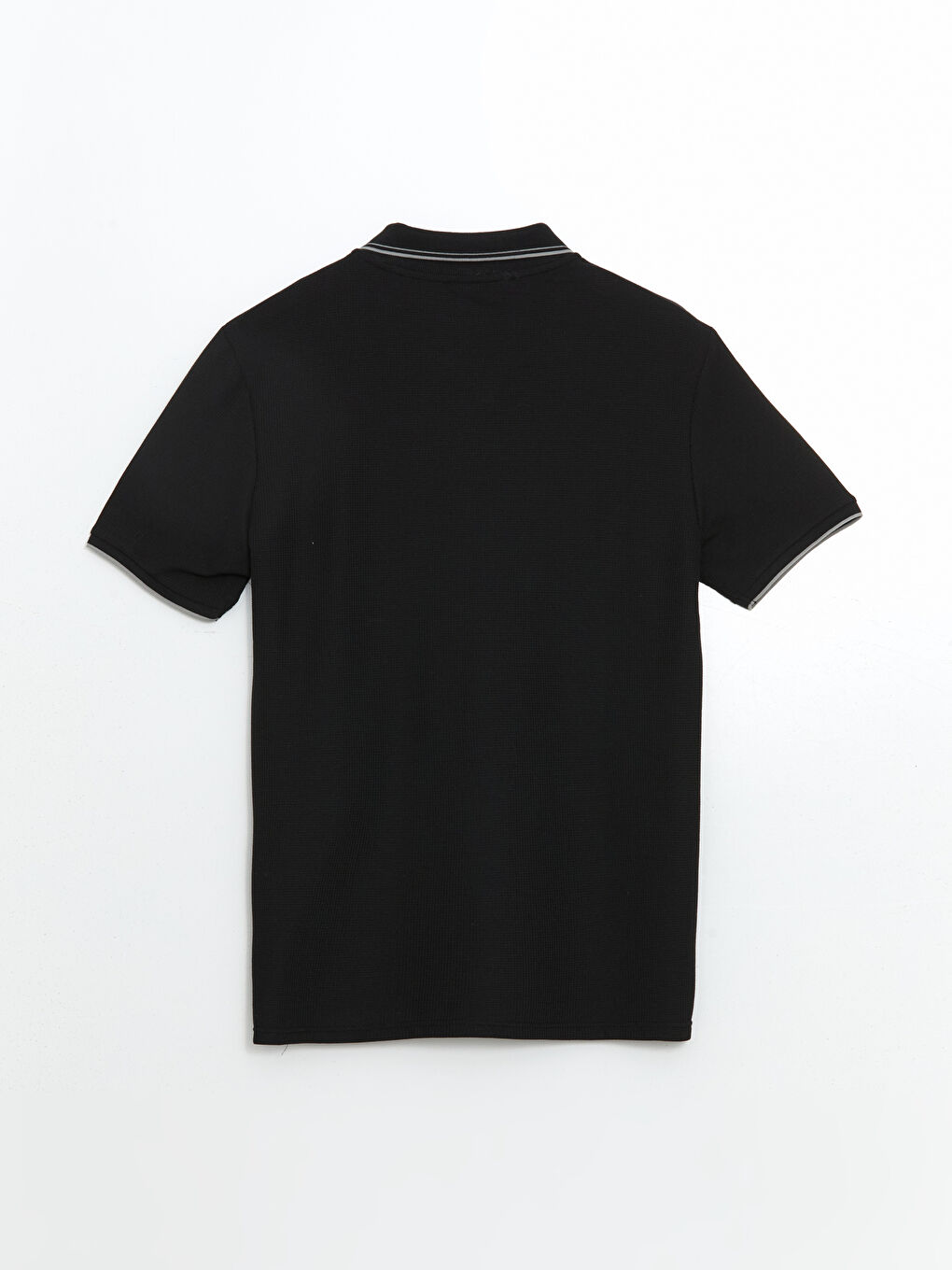 Polo Neck Men's Textured T-Shirt -S5L767Z8-CVL