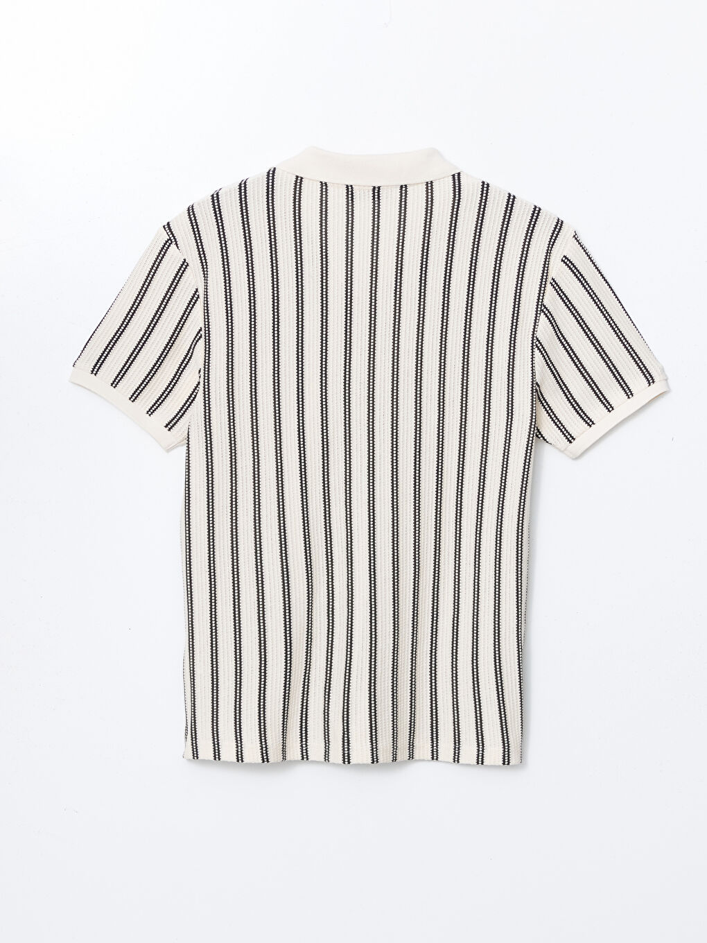 Polo Neck Short Sleeve Striped Men's T-Shirt -S5L784Z8-CVL