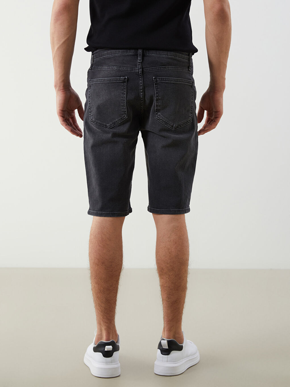 LCW Jeans Antrasit Standart Kalıp Erkek Jean Şort - 3