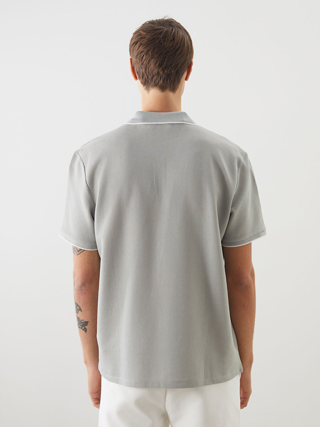 Polo Neck Short Sleeve Men's T-Shirt -S5L787Z8-J1R