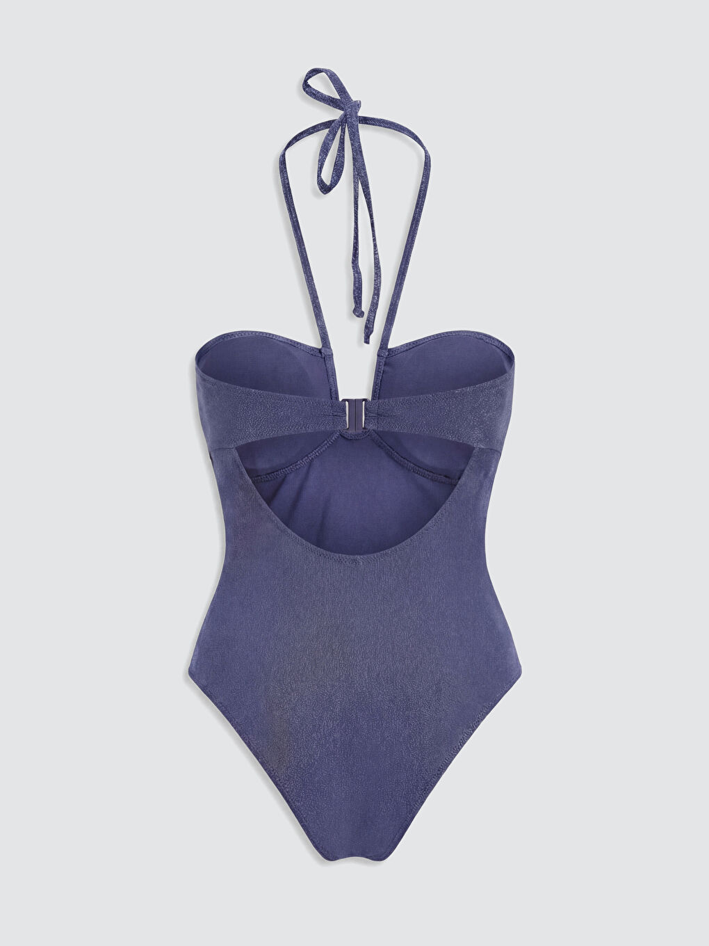 İndigo Simli Çıkarılabilir Pedli Kadın Mayo-1