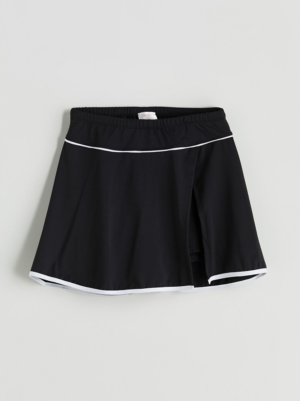 Siyah Beli Lastikli Kadın Yüzme Şort Etek-4