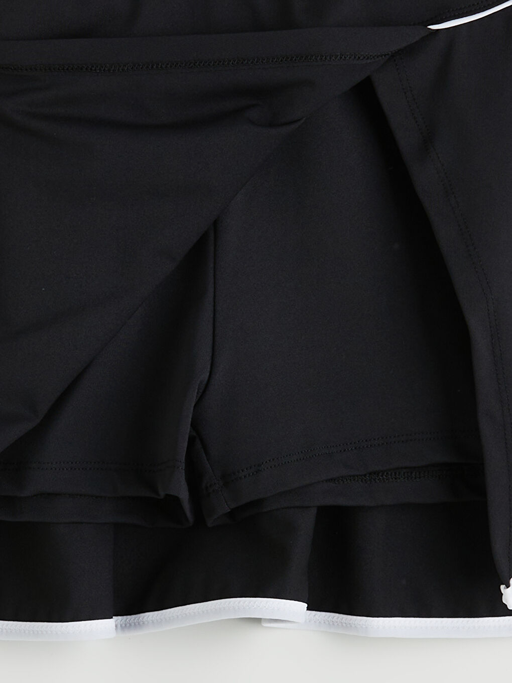 Siyah Beli Lastikli Kadın Yüzme Şort Etek-5