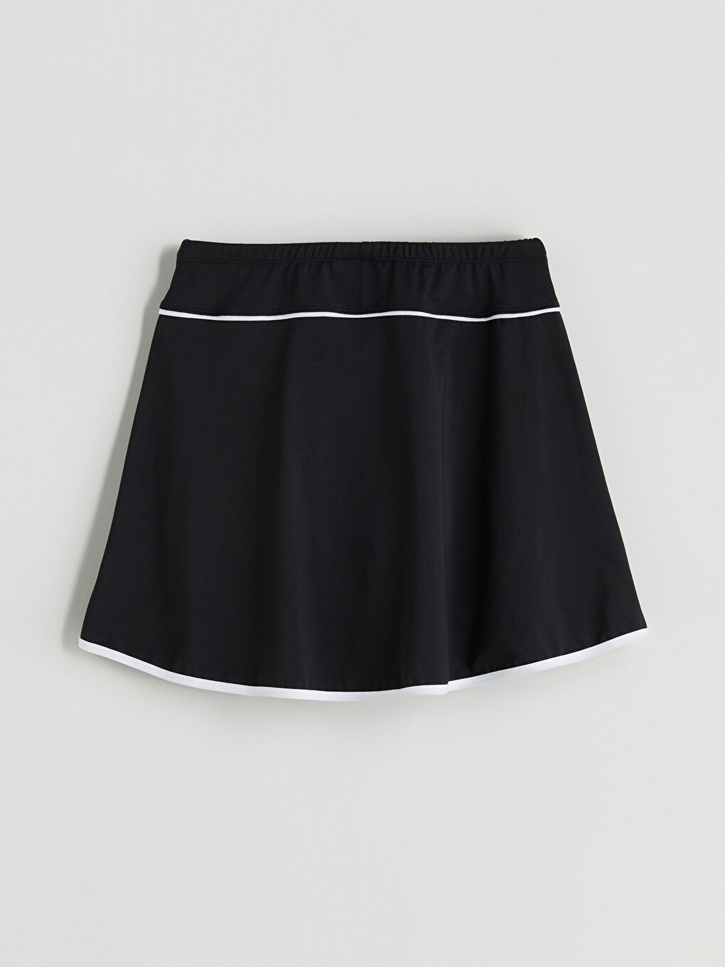 Siyah Beli Lastikli Kadın Yüzme Şort Etek-6