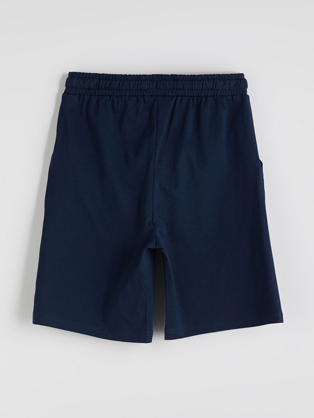 Lacivert Beli Lastikli Erkek Çocuk Şort-2