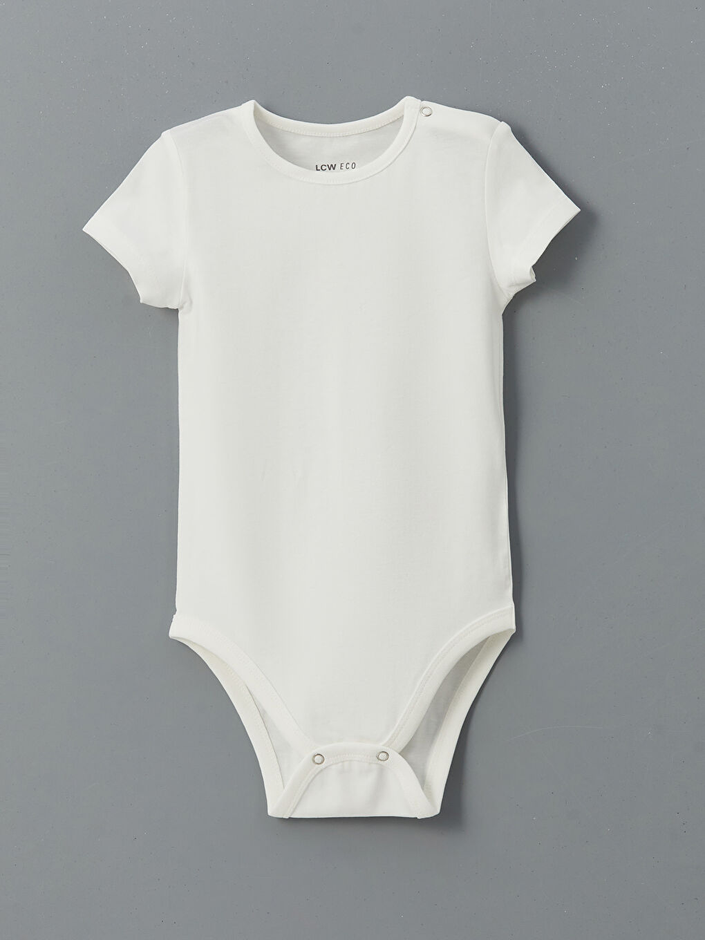 Ekru Bisiklet Yaka Erkek Çocuk Çıtçıtlı Body
