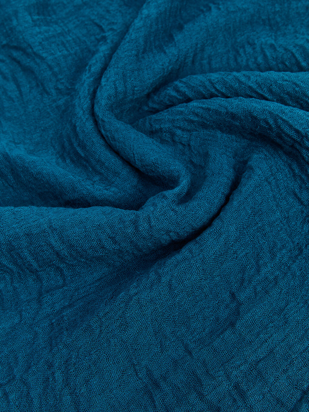 Petrol Püsküllü Kadın Şal-2