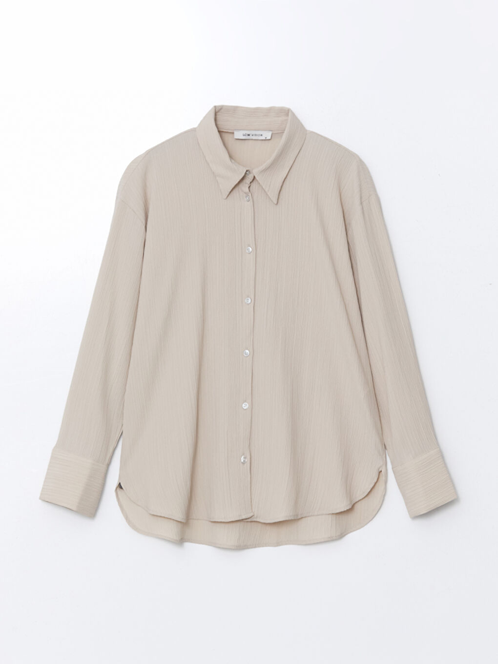 Oversized Textured Women’S Shirt -S5L898Z8-YUZ