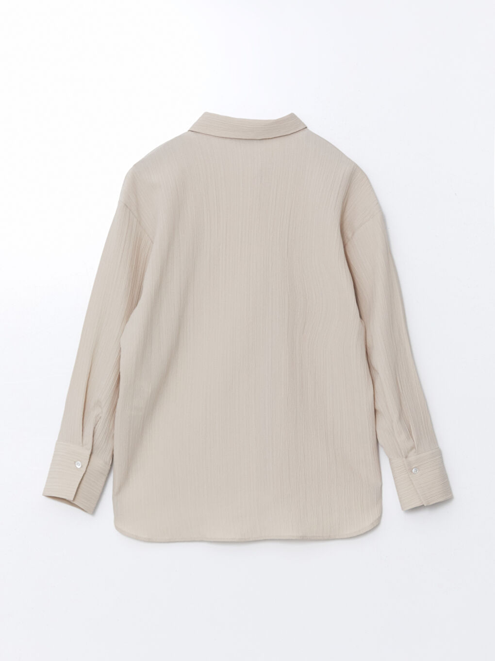 Oversized Textured Women’S Shirt -S5L898Z8-YUZ