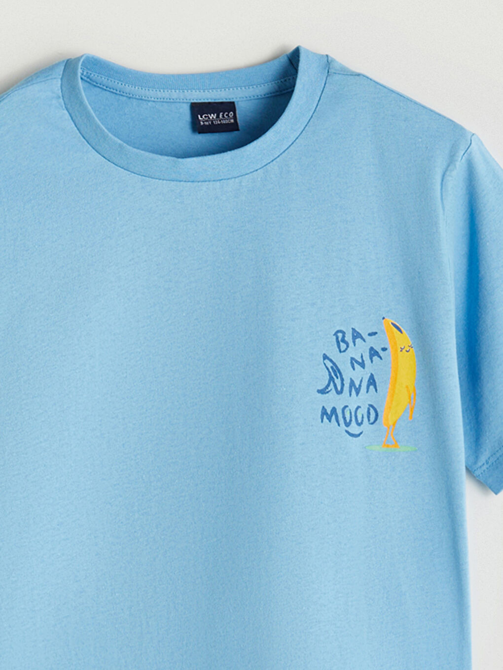 Mavi Bisiklet Yaka Erkek Çocuk Pijama Üst-2