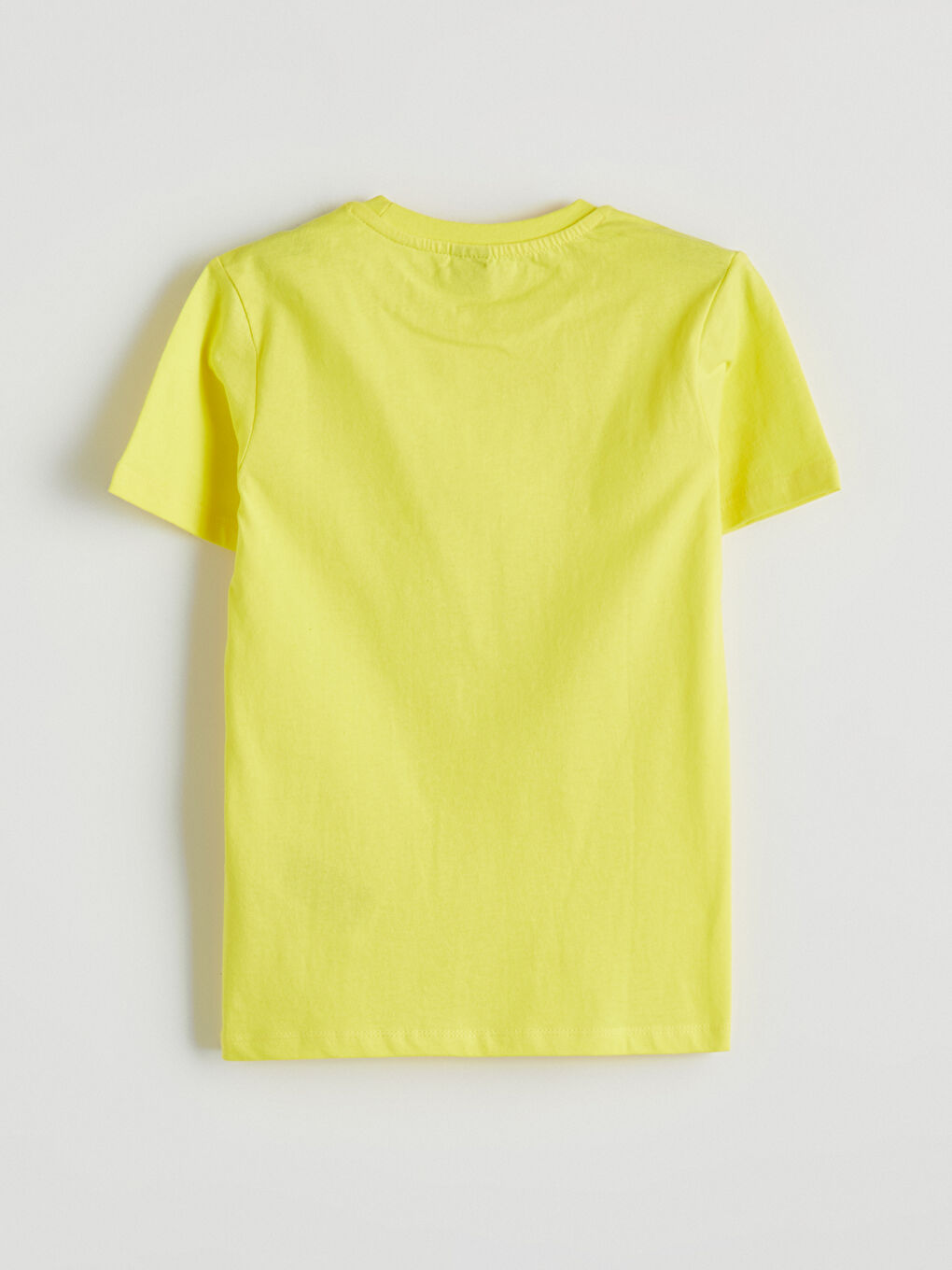 Sarı Bisiklet Yaka Kısa Kollu Baskılı Erkek Çocuk Tişört-1