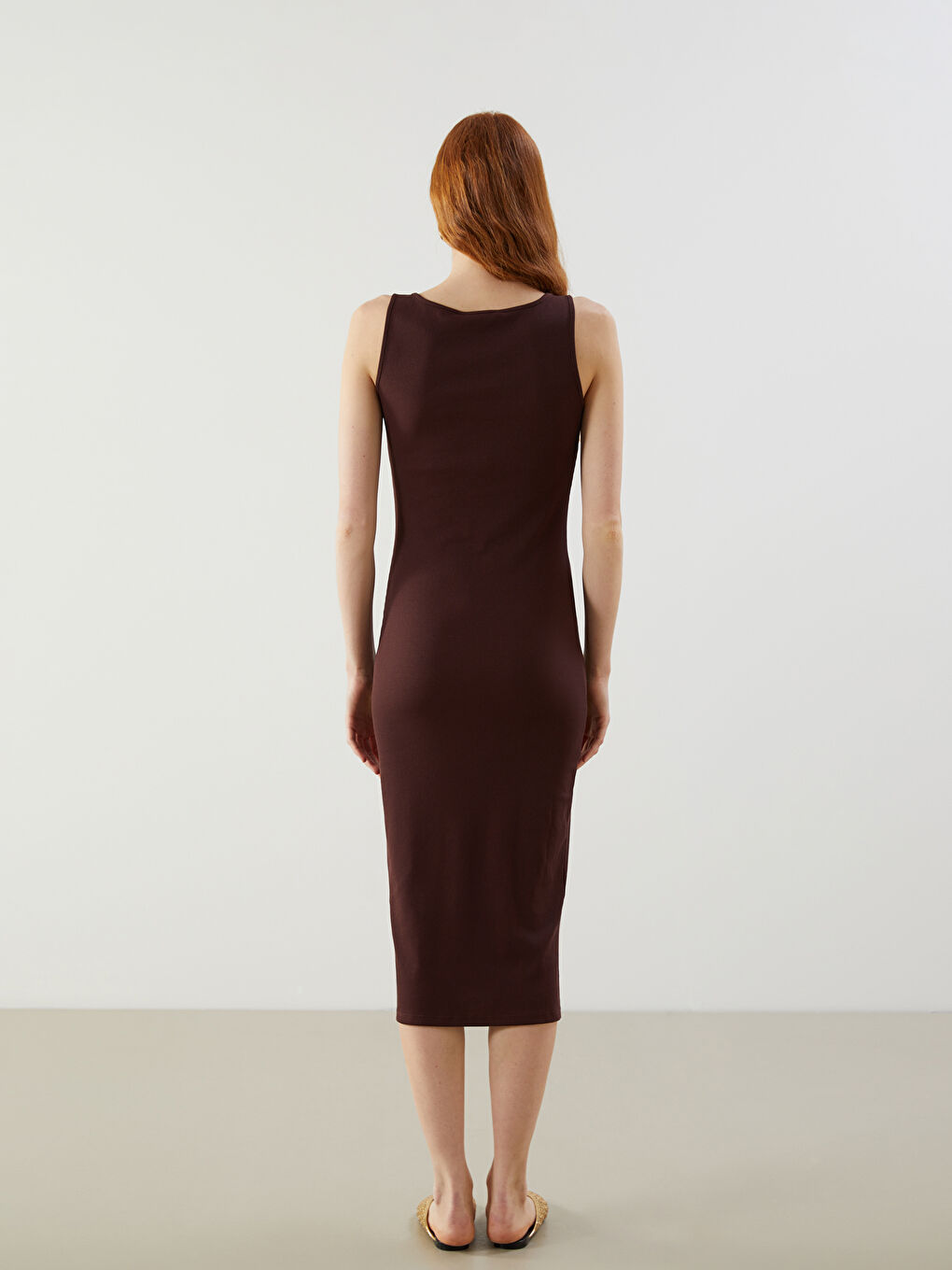 LCW Vision Woman BROWN Dress -S5L962Z8-HFE
