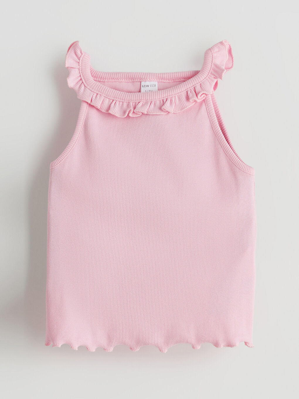 Crew Neck Textured Girl’S Tank Top -S5L991Z1-QWP