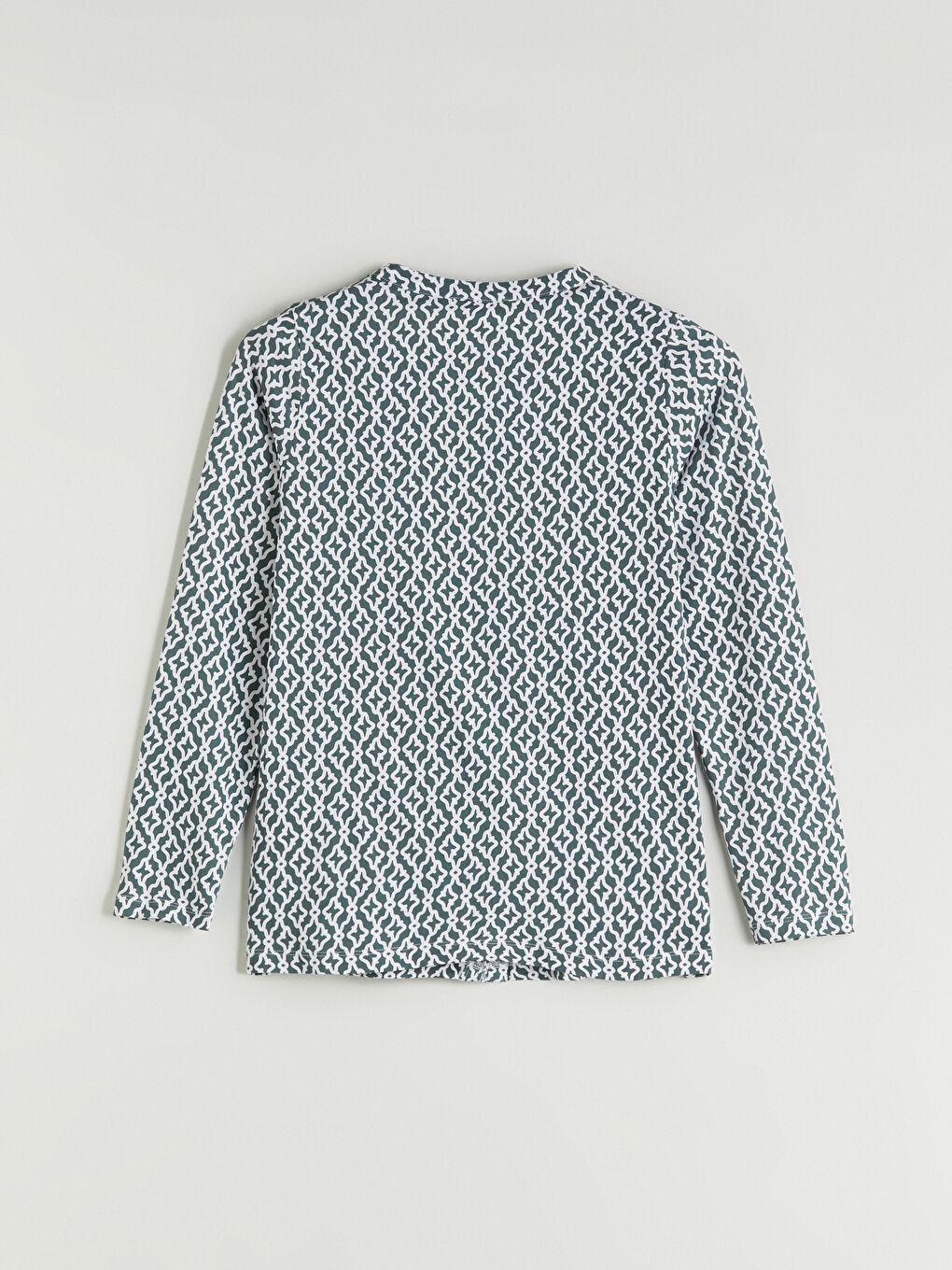 Notch Neck Patterned Blouse-5