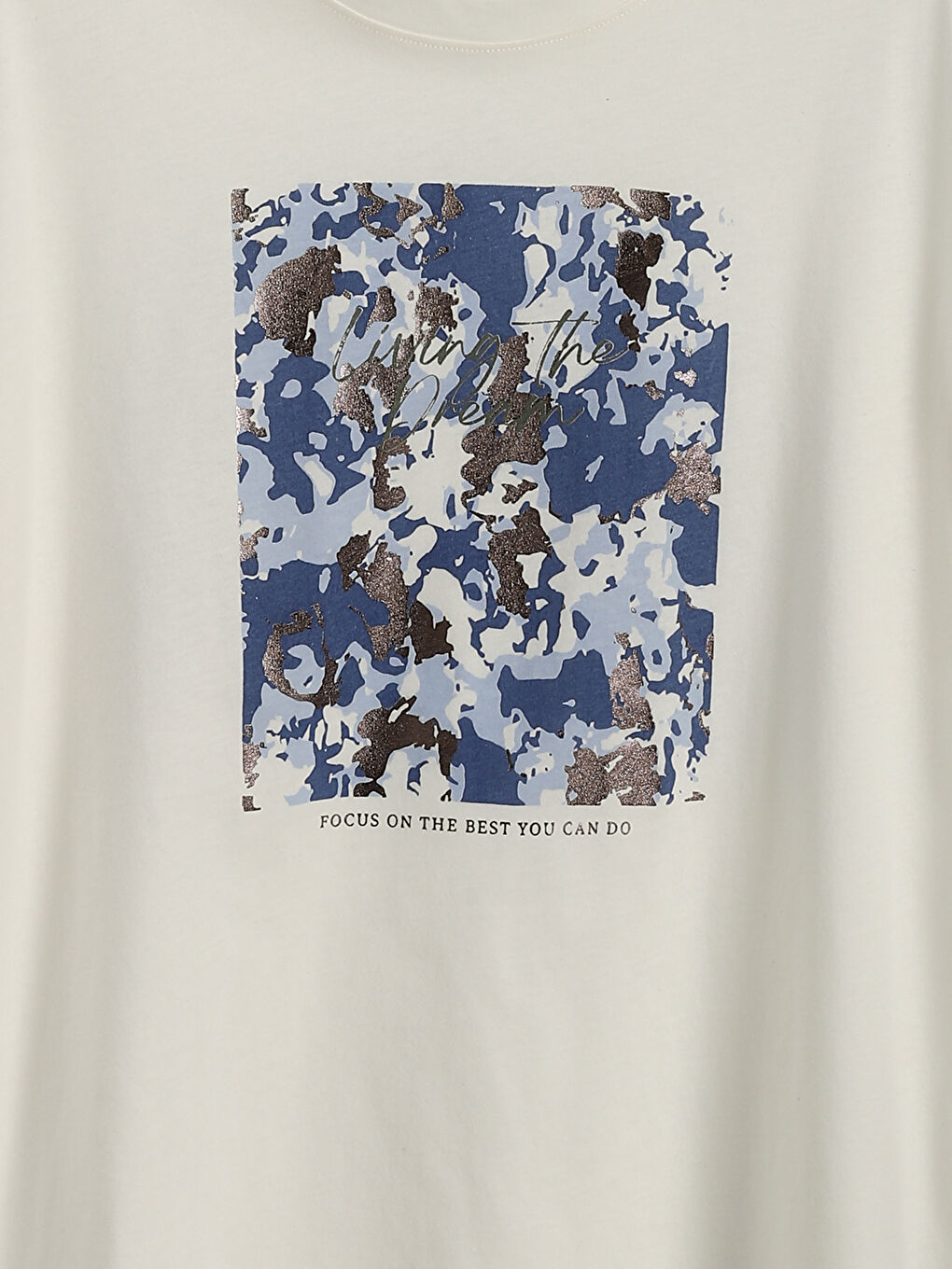 تيشيرت نسائي واسع بطبعة بياقة دائرية LCWAIKIKI Classic-3