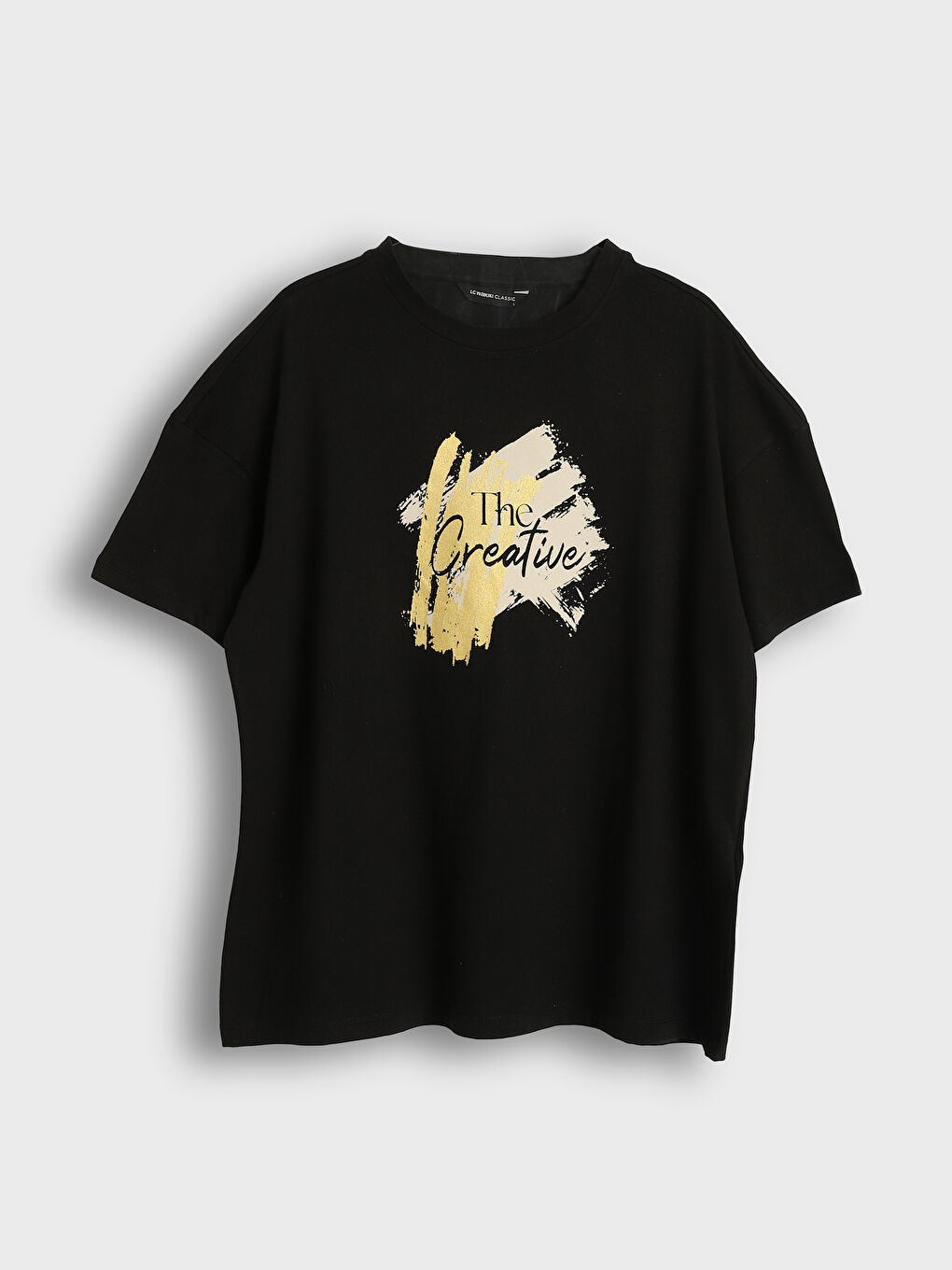 Crew Neck Printed Oversize Women's T-Shirt-4