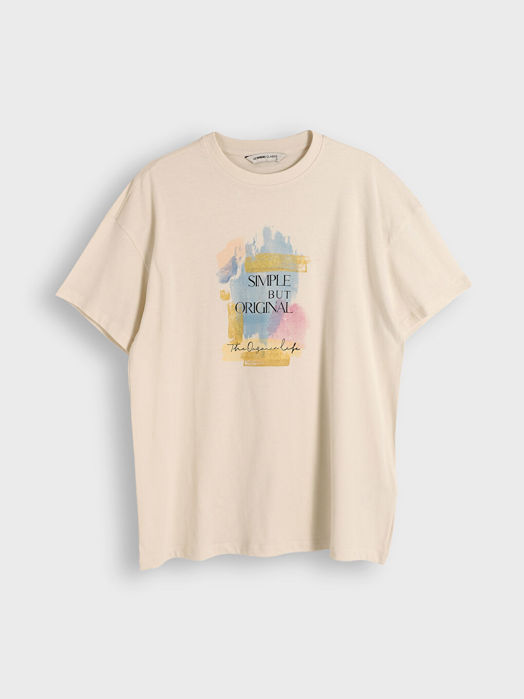 Crew Neck Printed Oversize Women's T-Shirt-4