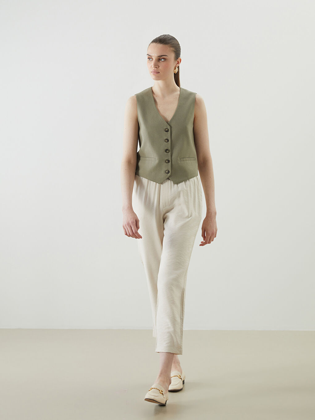 Әйелдерге арналған серпімді белдік сәбіз тәрізді пішім шалбар