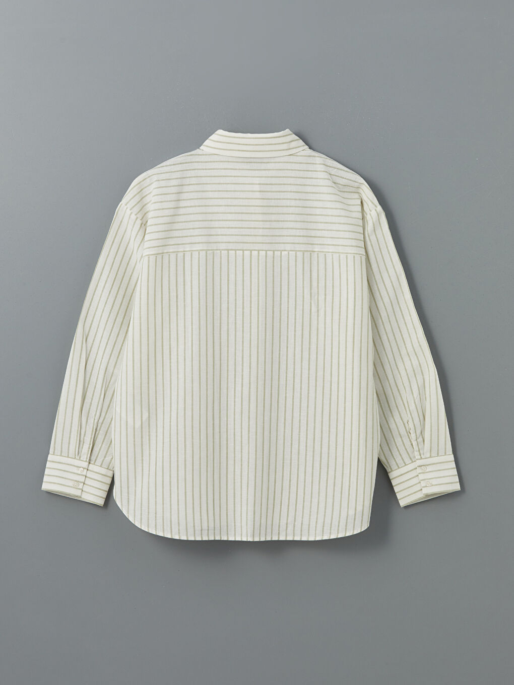 LCW Vision Striped Oversize Linen Blend Women's Shirt -S5LA26Z8-LFH