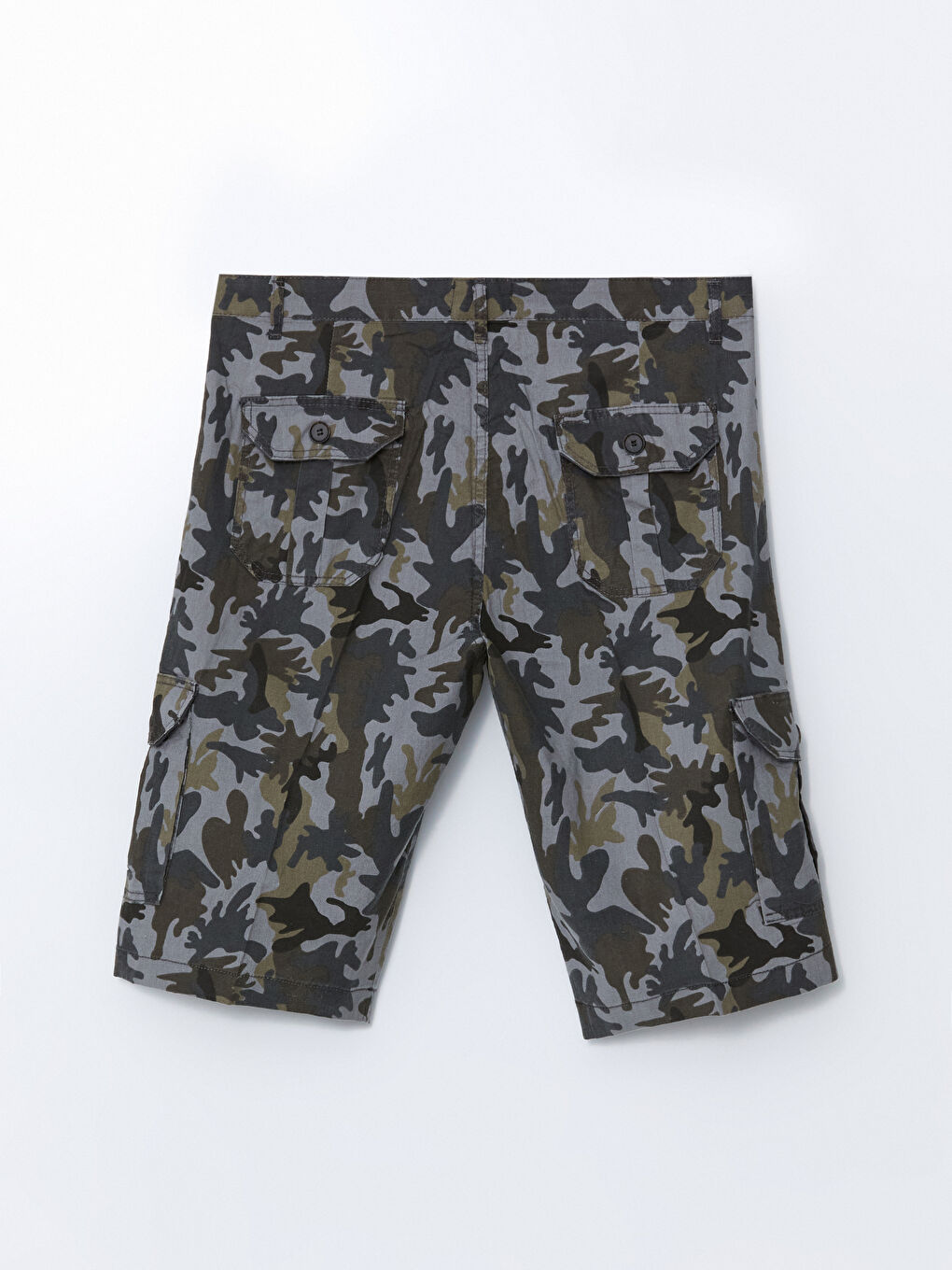 Antrasit Standart Kalıp Erkek Bermuda Şort-1