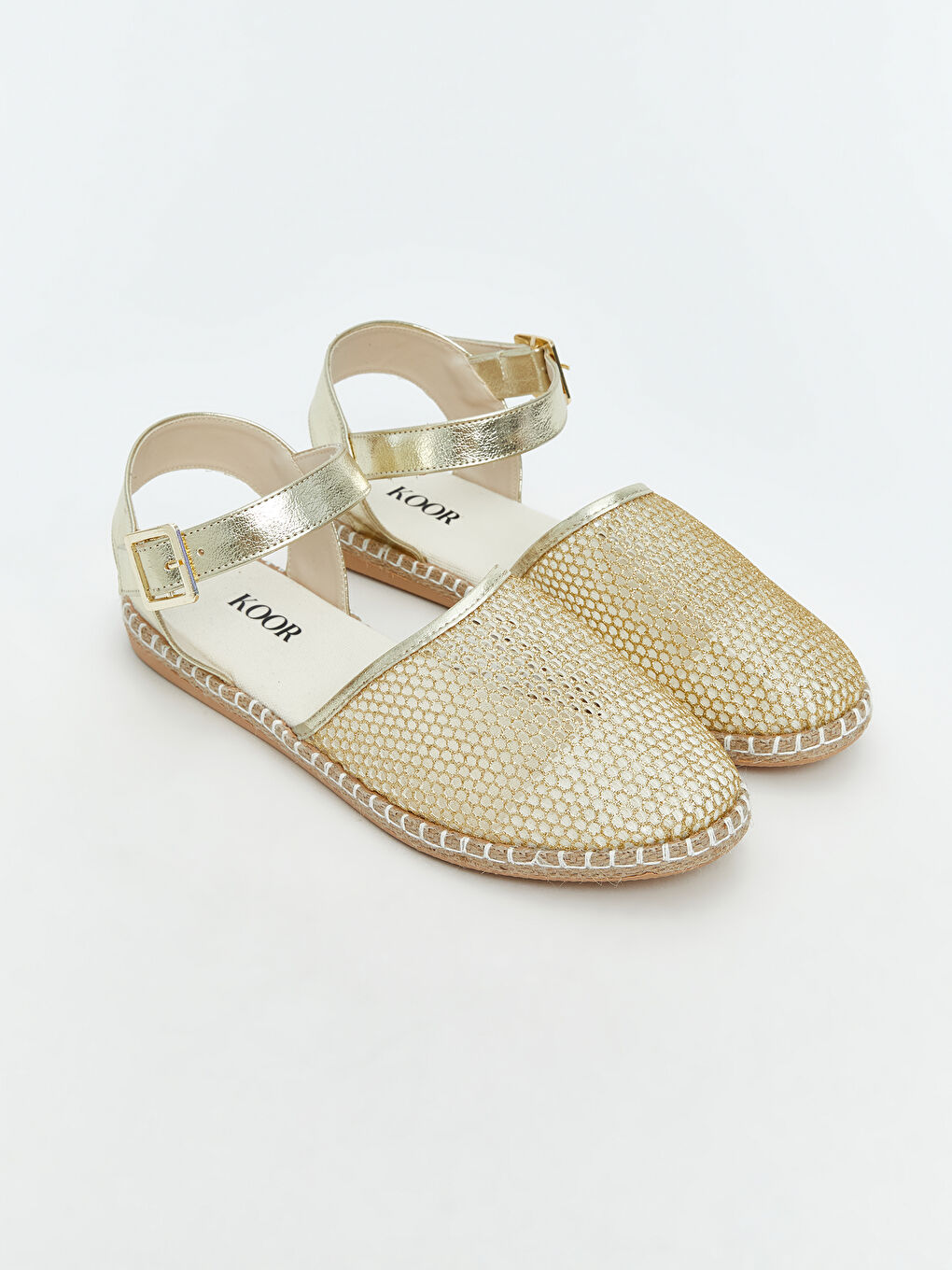 Sarı Bilekten Bağlamalı Kadın Sandalet