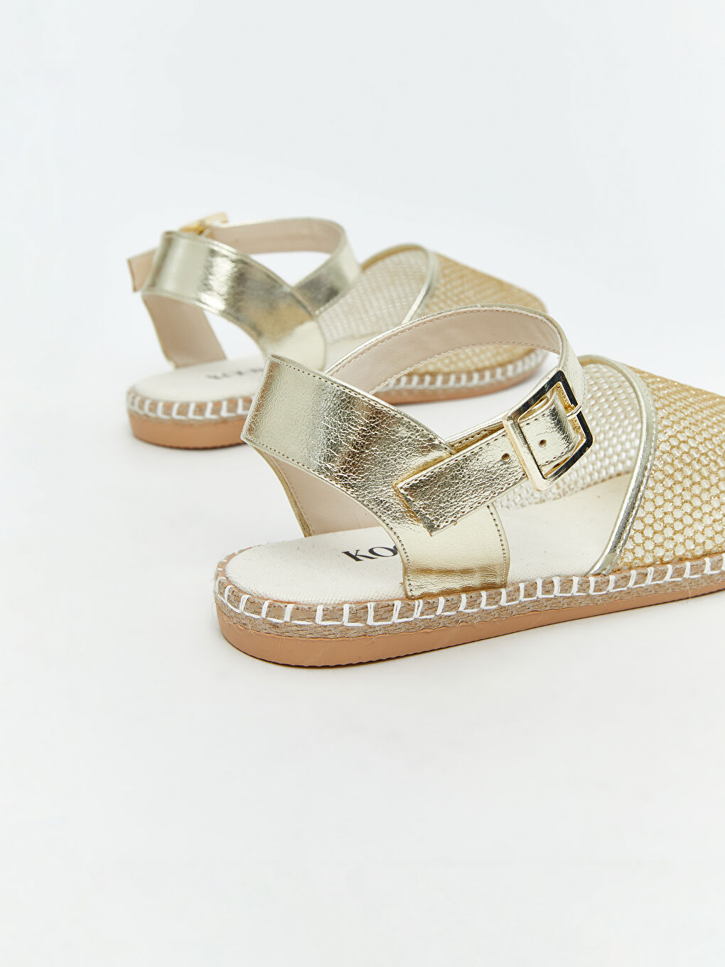 Sarı Bilekten Bağlamalı Kadın Sandalet-4