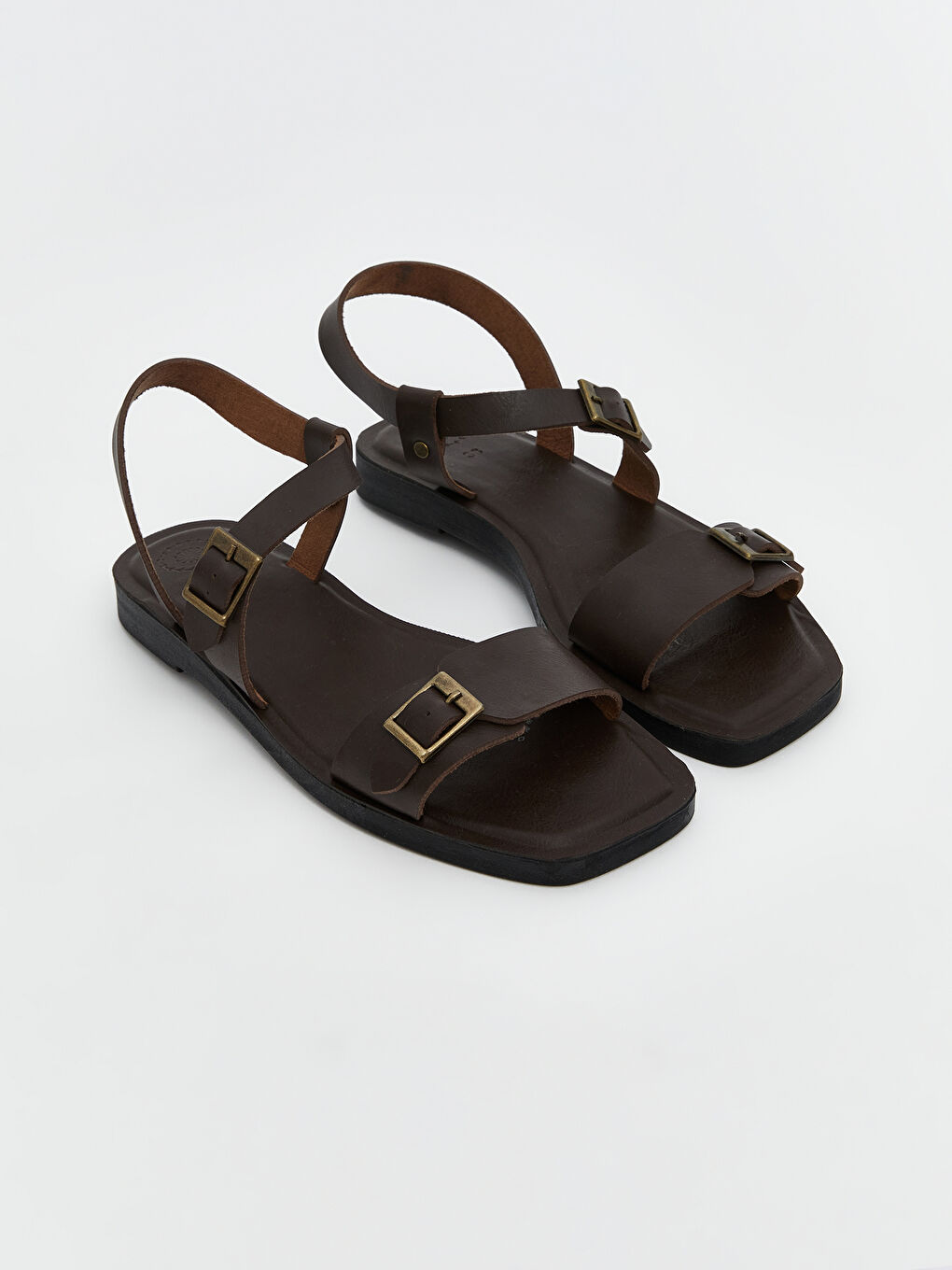 Cross-Strap Faux Leather Women's Sandals -S5LA48Z8-D7V
