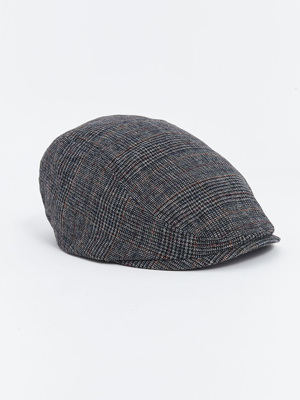 Plaid Pattern Men's Flat Cap Hat-2