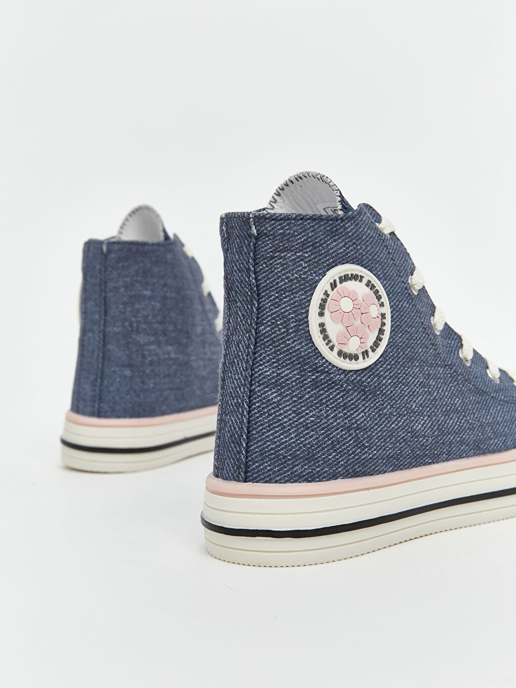 Mavi Bağcıklı Bilek Boy Kız Çocuk Spor Ayakkabı-3