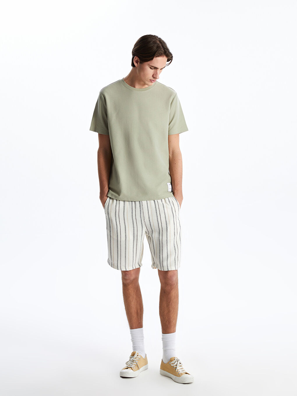 Men's Standard Molded Striped Shorts -S5LB03Z8-LE8