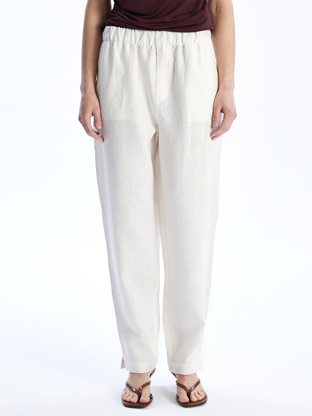 LCW Vision Woman ECRU Trousers -S5LB05Z8-FEL
