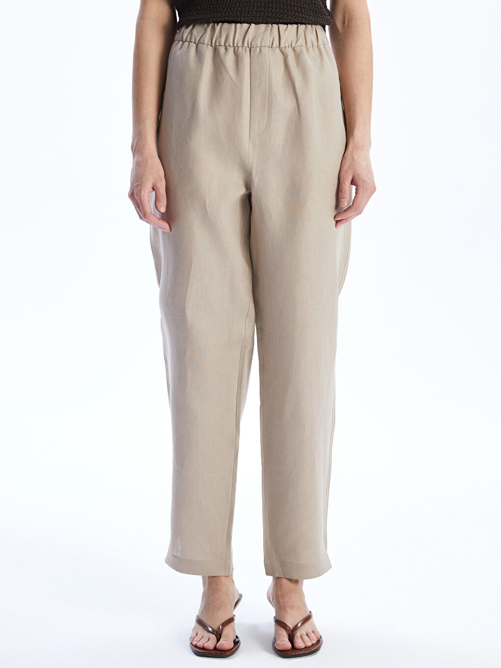 LCW Vision Woman BEIGE Trousers -S5LB05Z8-GHA