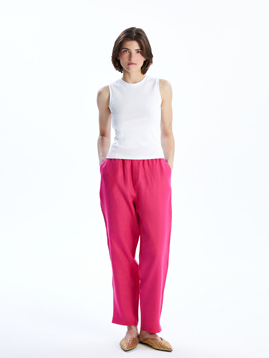 LCW Vision Woman FUCHSIA Trousers -S5LB05Z8-KKU