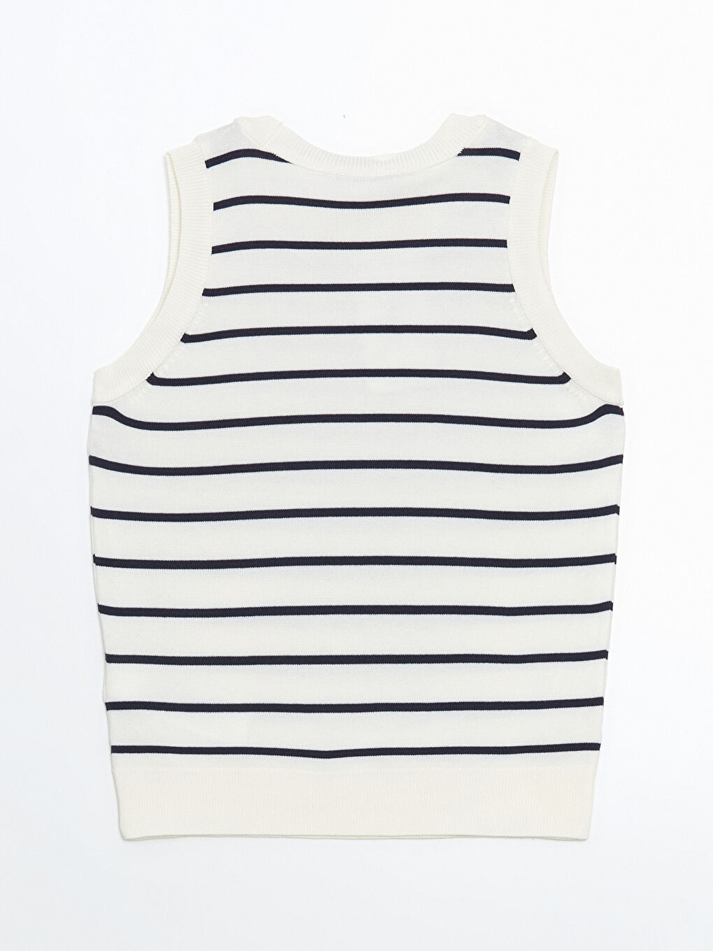 Crew Neck Striped Women's Knitwear Sweater -S5LB21Z8-LGS
