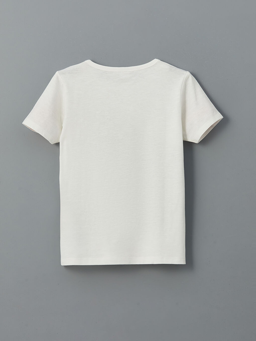 Beyaz Bisiklet Yaka Dinozor Baskılı Erkek Çocuk Pijama Üst-1