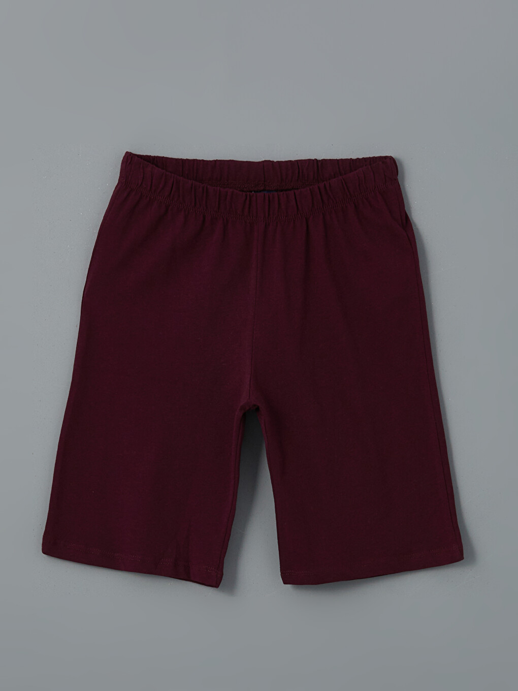 Bordo Beli Lastikli Erkek Çocuk Pijama Şort